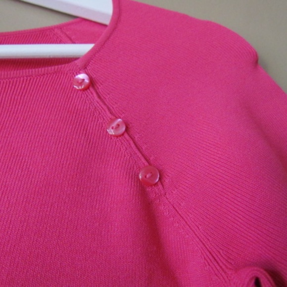 PETITE SOPHISTICATE SWEATER PINK SIZE P 3/4 SLEEVE - Picture 2 of 4
